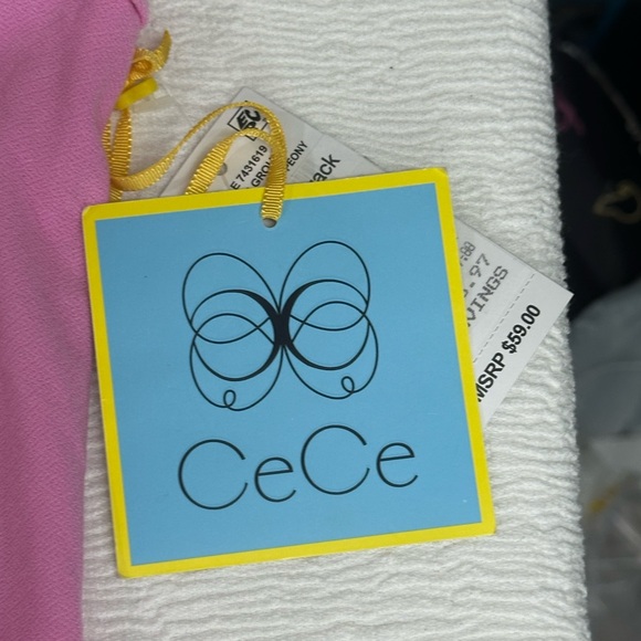 CeCe Pink Ruffle Sleeve Blouse - Picture 3 of 7